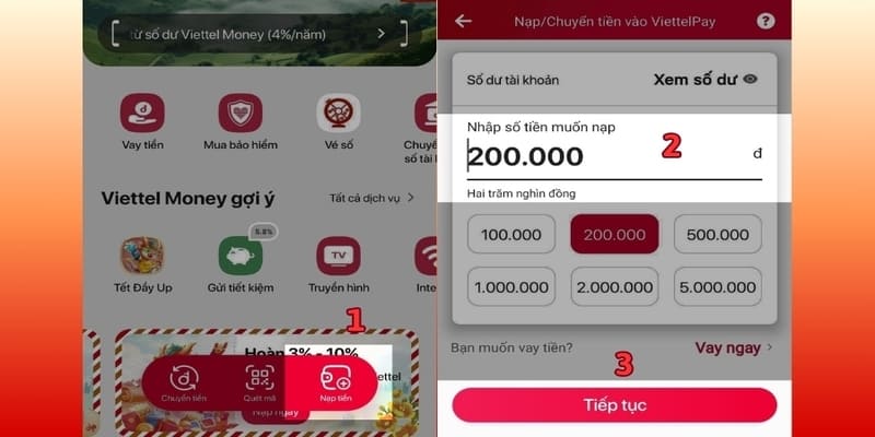 tổng hợp các hình thức nạp tiền Bóng88